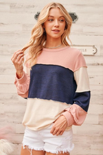 Load image into Gallery viewer, Hailey &amp; Co Color Block Top 3 Colors
