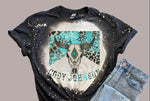 Load image into Gallery viewer, Cody Johnson Turquoise and Leopard Skull Tee
