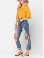 Load image into Gallery viewer, Judy Blue High Waist Major Distressed Straight Fit Denim (Regular &amp; Curvy)
