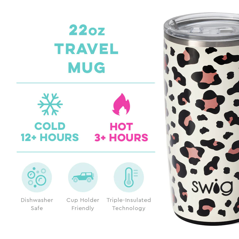 Swig Luxy Leopard Travel Mug 22 oz