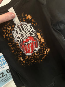 Handmade Bleached Rolling Stones Infant Onesies