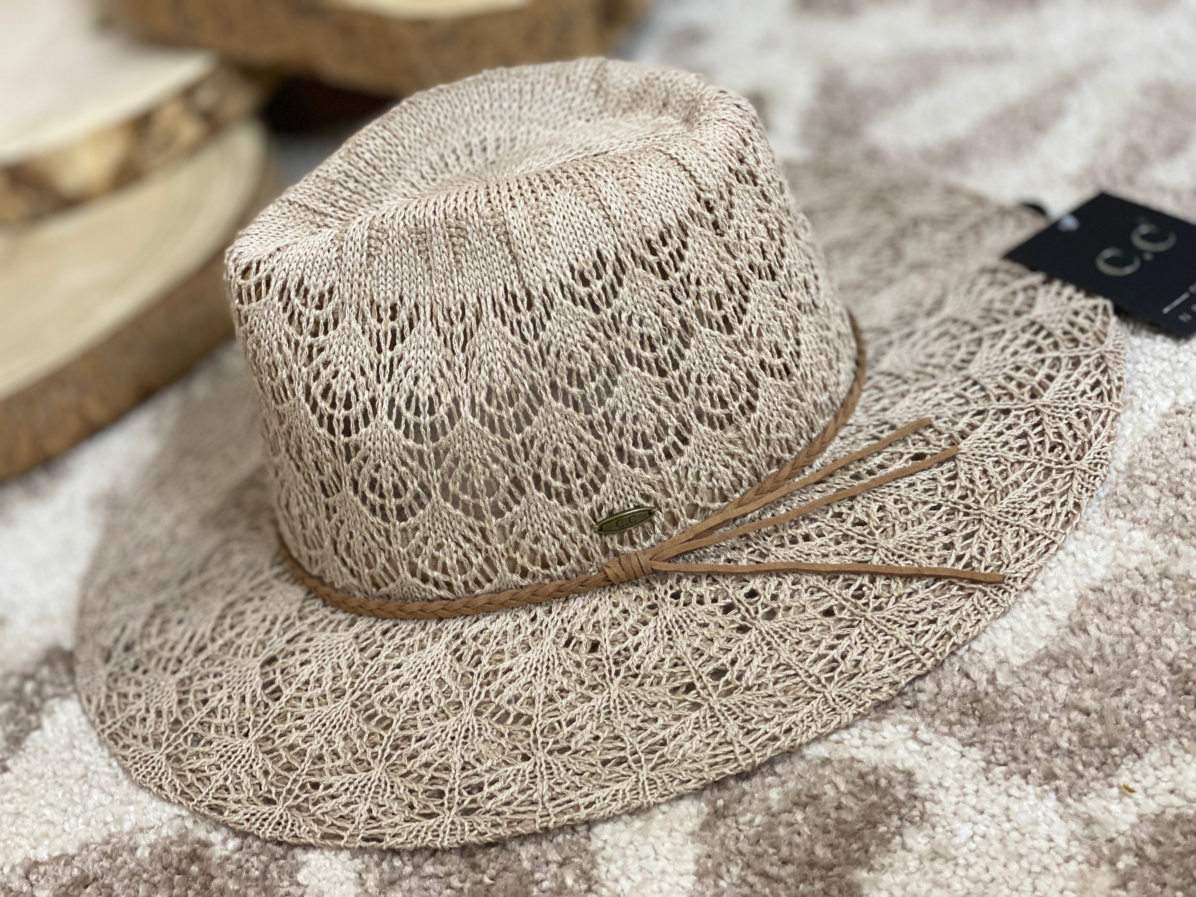 C.C. Straw Floppy Hats (Lt Taupe/Beige/Rose/Desert)