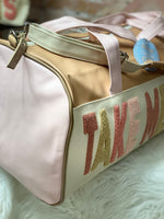 Load image into Gallery viewer, Take Me Away Chenille Letter Duffle Bag

