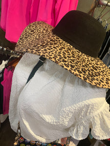 Leopard Floppy Sun hat