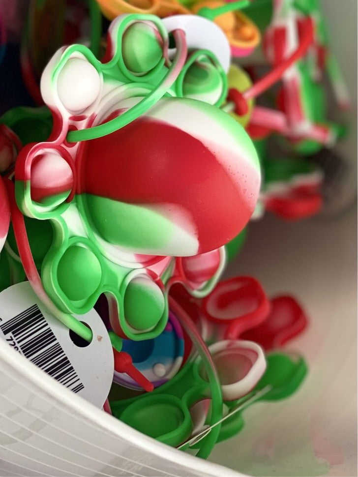 Christmas Red/Green Octopus Popit