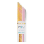 Load image into Gallery viewer, Swig Oh Happy Day + Pink Reusable Straw Set
