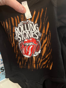 Handmade Bleached Rolling Stones Infant Onesies