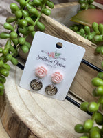 Load image into Gallery viewer, Southern Charm Flower &amp; Leopard Stud Set
