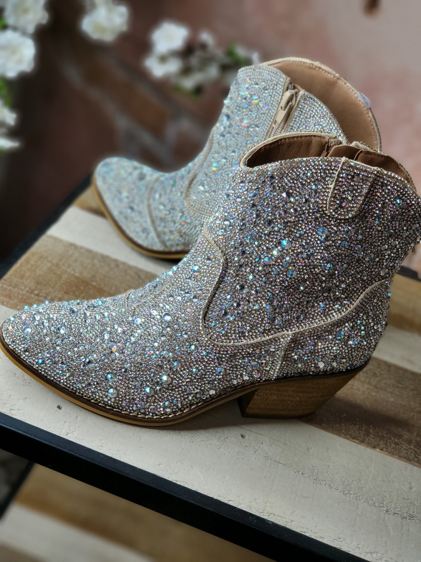 Hey Girl by Corkys Shine Bright Clear Rhinestone Boots
