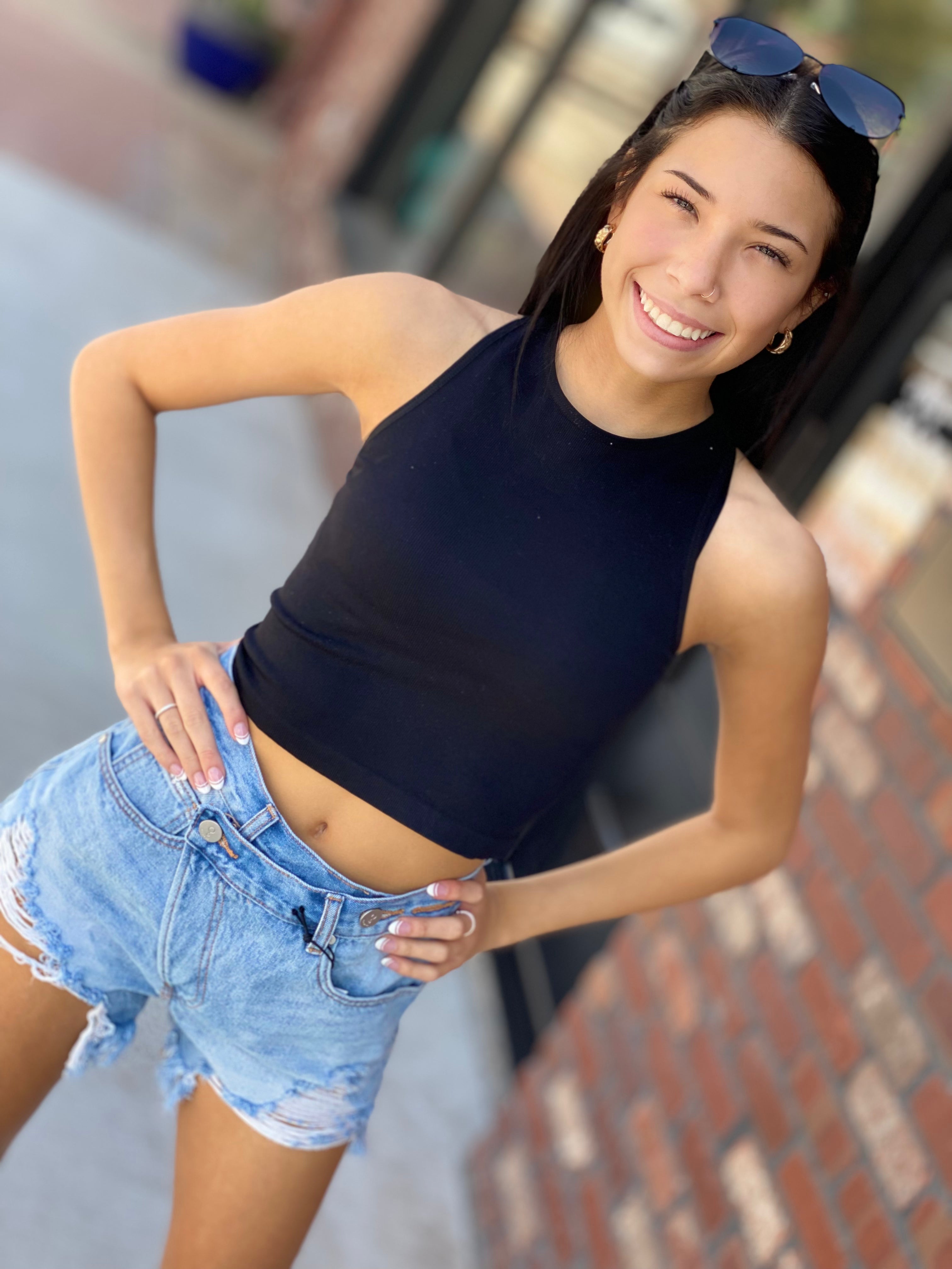 Racerback Crop Tank Top