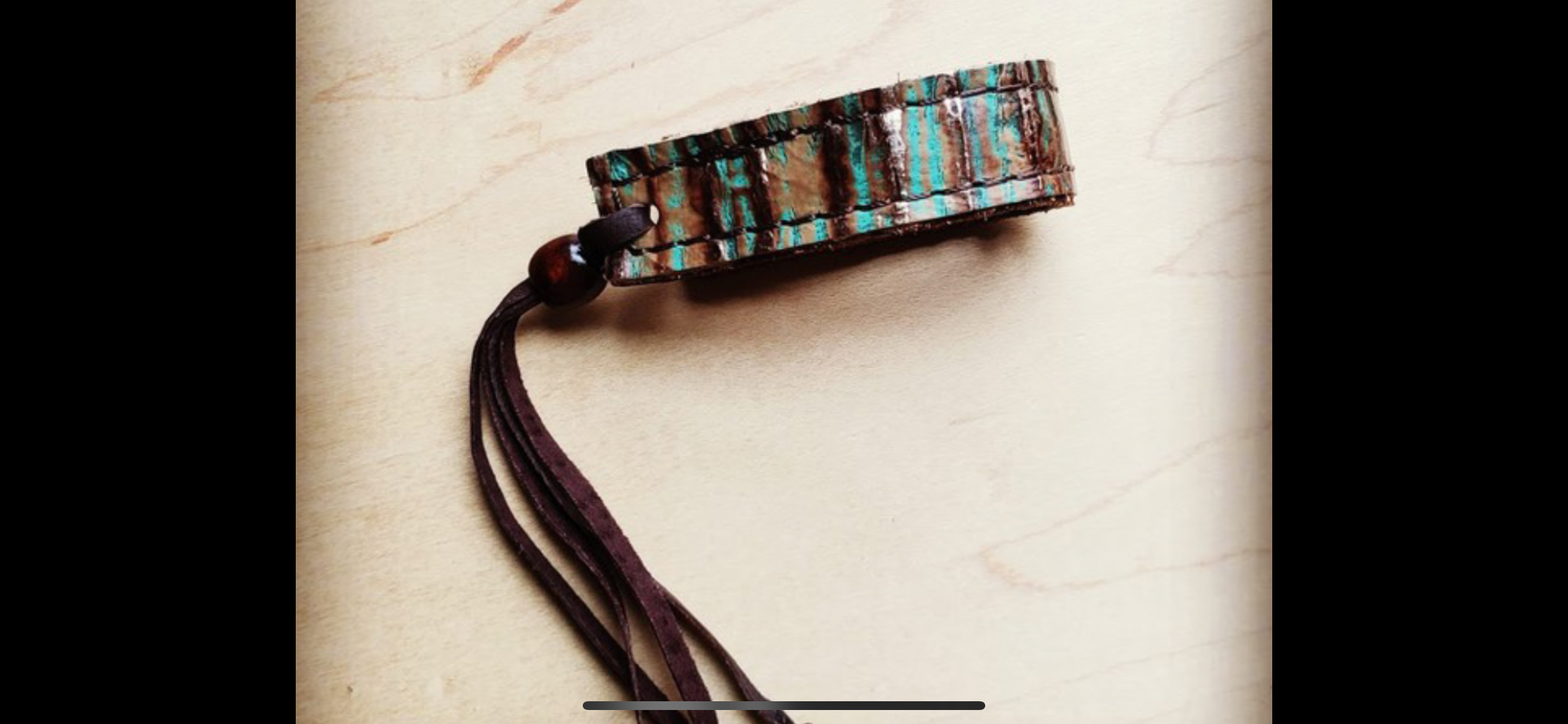 Leather Narrow Cuff Bracelet