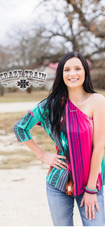 Load image into Gallery viewer, Navajo Knights Cold Shoulder Top by Crazy Train
