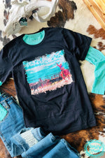 Load image into Gallery viewer, Sterling Kreek Blinged Out Trouble Sheer Top black, Hot Pink, Turquoise, or White
