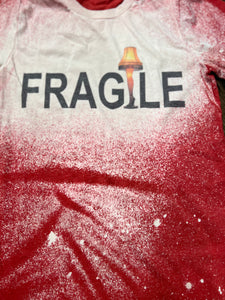 Fragile Leg Lamp Red Bleached Tee