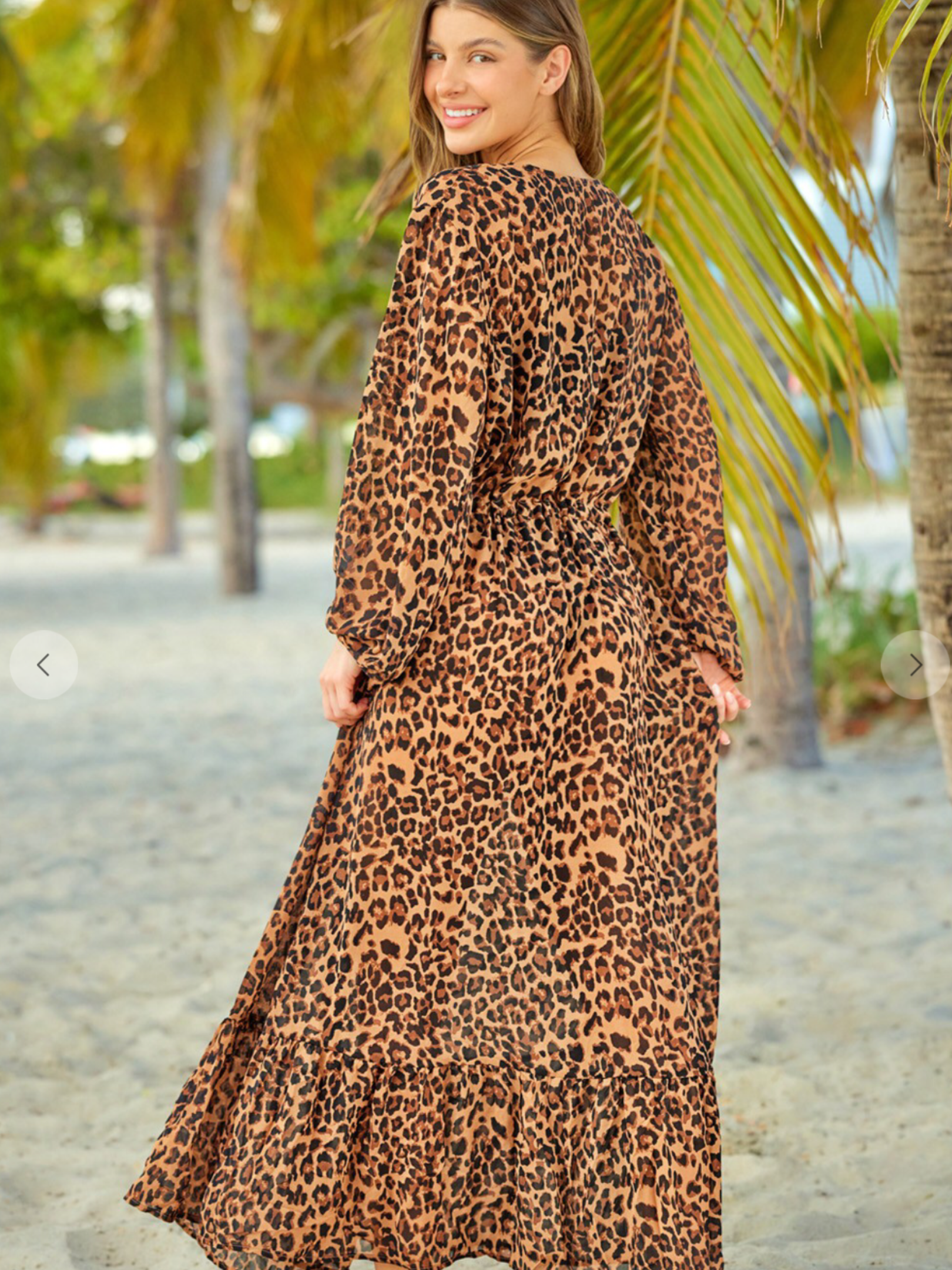 Leopard Print Beach Cover Up