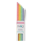 Load image into Gallery viewer, Swig Rainbow Glitter Reusable Straw Set

