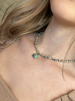 Load image into Gallery viewer, Turquoise Haven Tan Bead Raw Turquoise Necklace
