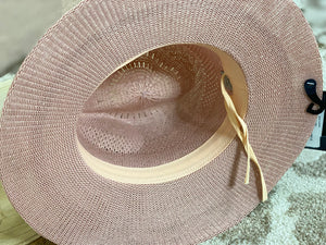 C.C. Straw Floppy Hats (Lt Taupe/Beige/Rose/Desert)