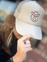 Load image into Gallery viewer, Smiley Face Cowboy Hat Baseball Cap
