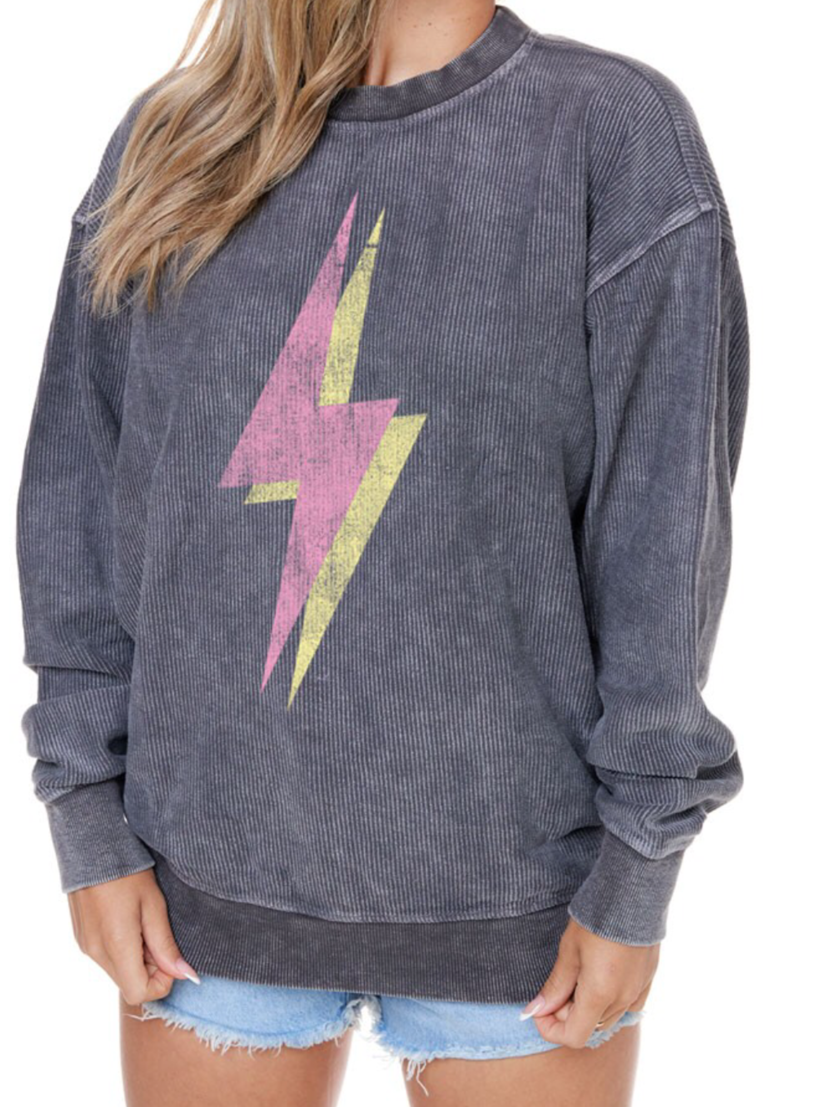 Lightening Bolt Graphic Sweatshirt