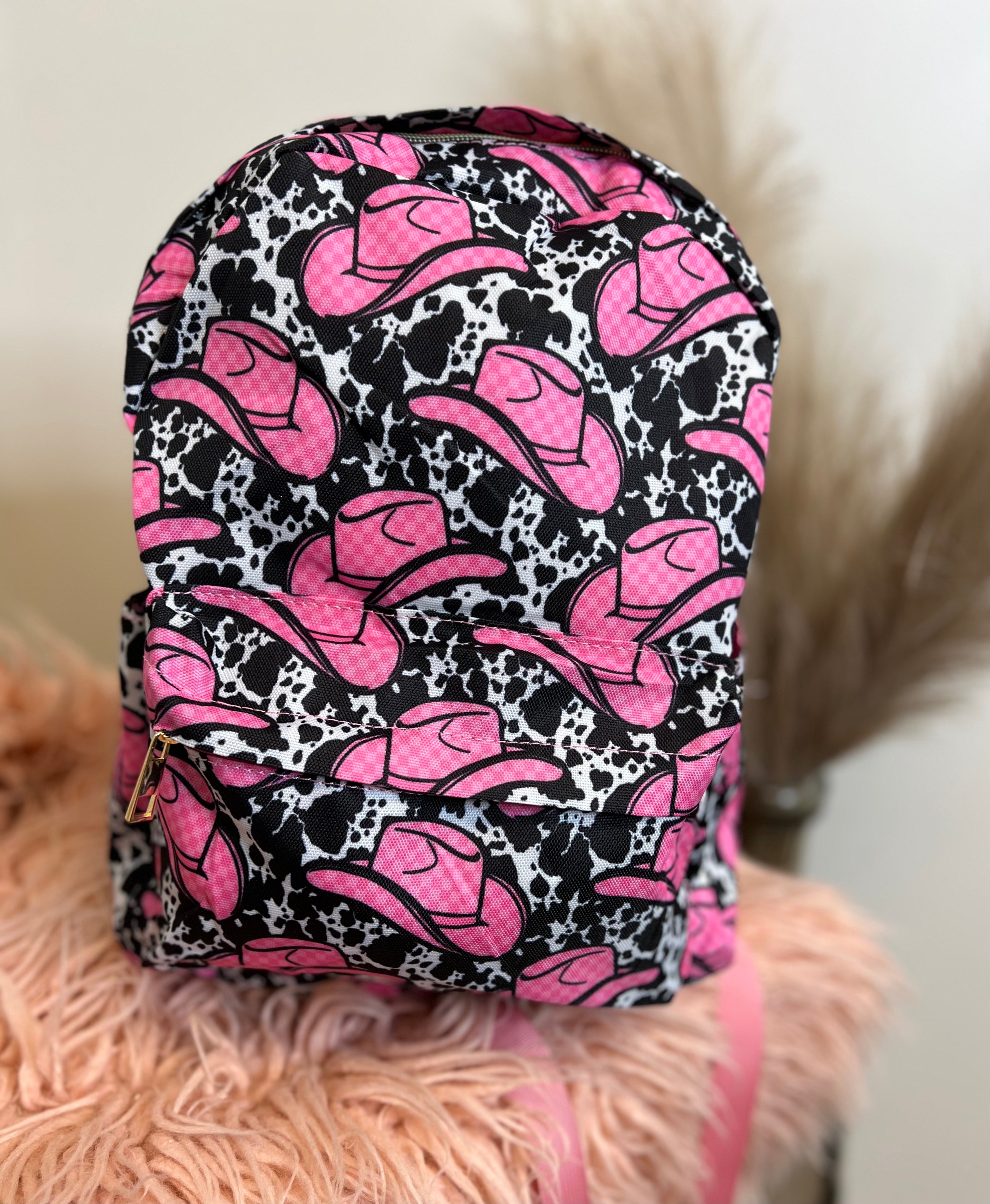Pink Cowgirl Hat Backpack