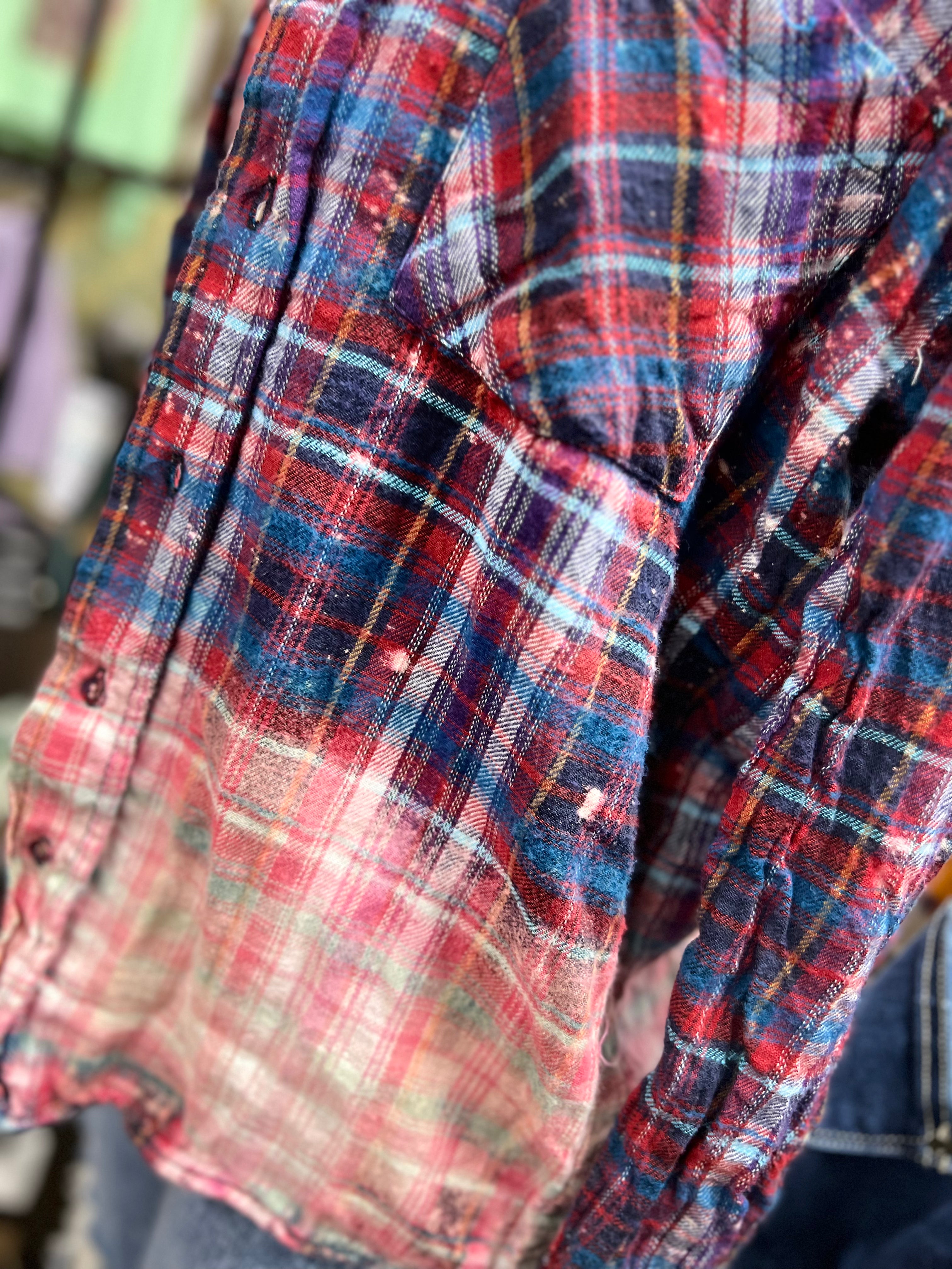 New Vintage Dark Berry Dip Flannel Shirt